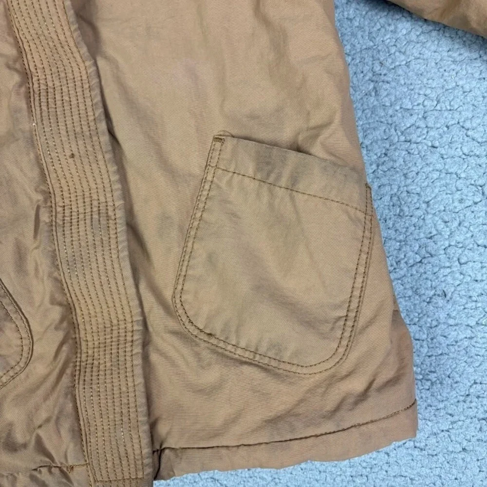 Old Navy Parka Coat‎ 4T Fur Trim Toddler Jacket * BEATER DISTRESSED STAINS READ